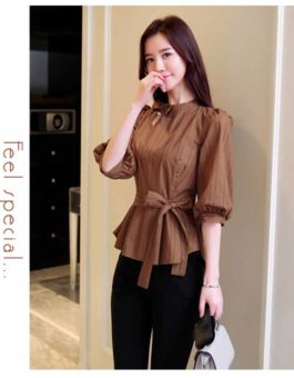 BAJU ATASAN WARNA COKLAT CANTIK 2018