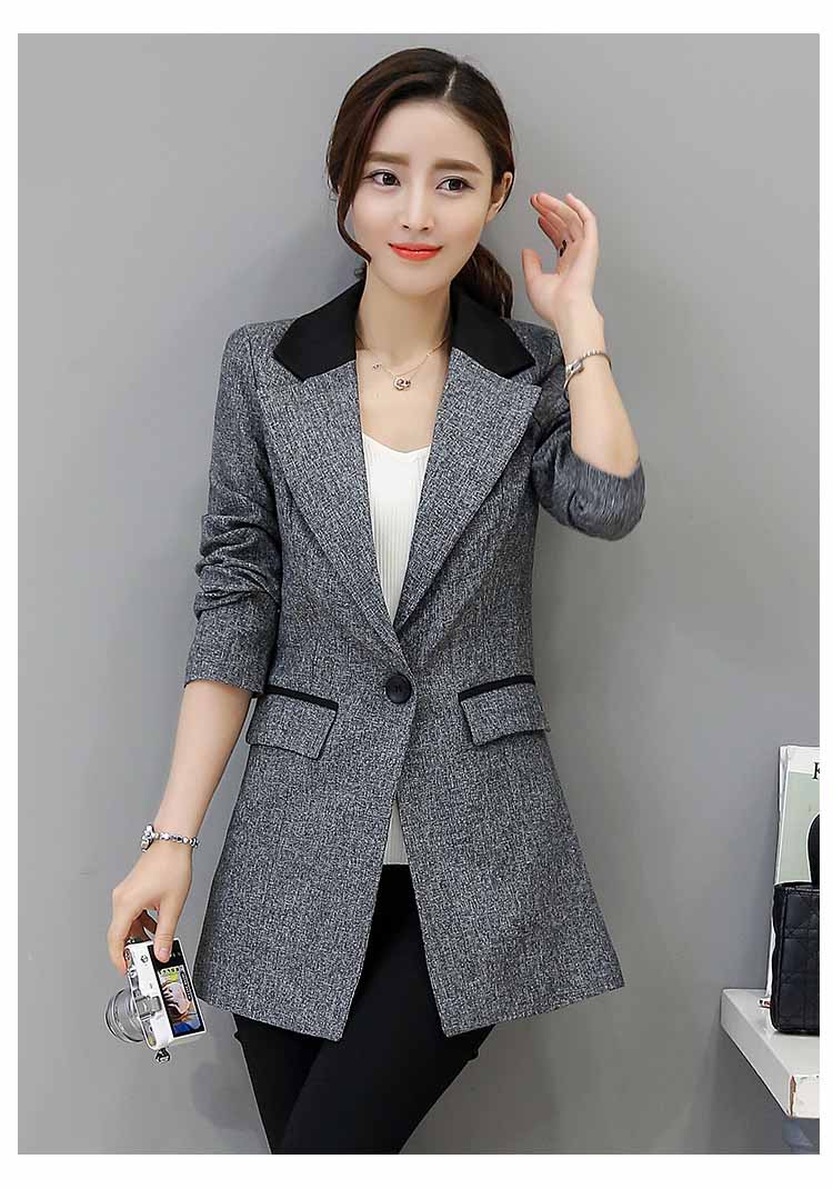 BLAZER WANITA KANTOR WARNA ABU-ABU | Jual | Model Terbaru